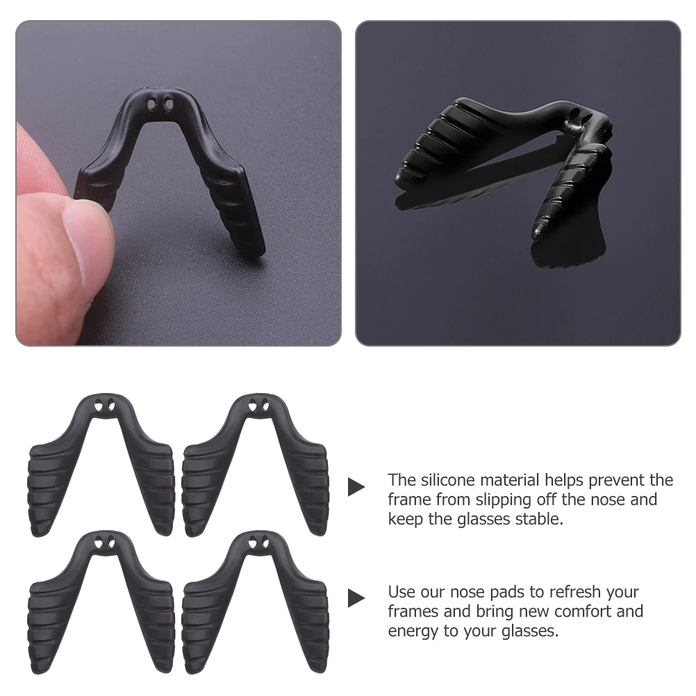 4 Pcs Shaped Silicone Pads for Cycling Mirror Glasses Sunglasses Anti Eye Glass Nose Nose Pads Black Eyeglass Repair Parts
4 Pcs Shaped Silicone Pads for Cycling Mirror Glasses Sunglasses Anti Eye Glass Nose Nose Pads Black Eyeglass Repair Parts