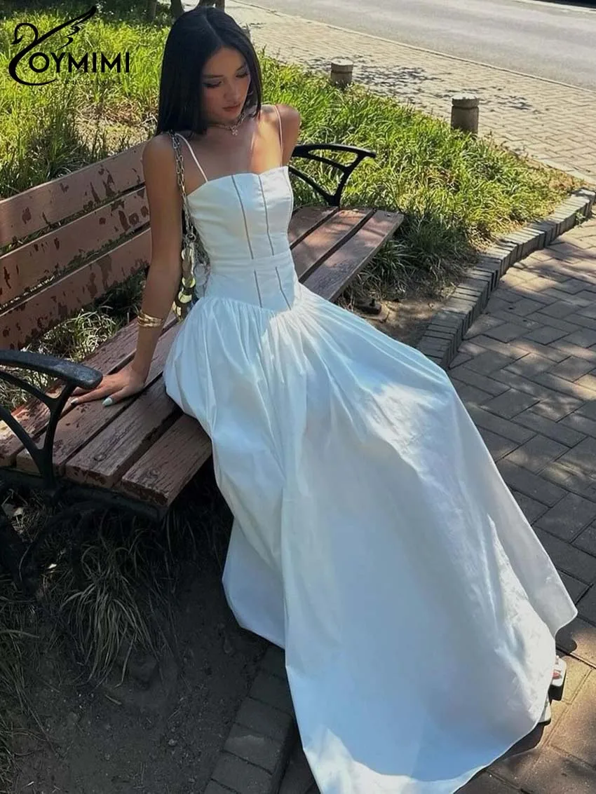 Oymimi Elegant White Lace Women's Dress Fashion Spaghetti Strap High Waisted Dresses Autumn Loose Pleated Ankle-Length Dresses
Oymimi Elegant White Lace Women's Dress Fashion Spaghetti Strap High Waisted Dresses Autumn Loose Pleated Ankle-Length Dresses