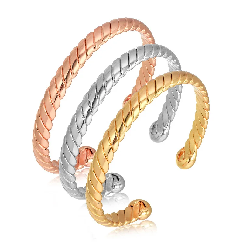 Trendy Vintage Cuff Bracelet Metal Copper Plated Twists Round bangle Fashion Jewelry Accessories Women Party Birthday Gift
Trendy Vintage Cuff Bracelet Metal Copper Plated Twists Round bangle Fashion Jewelry Accessories Women Party Birthday Gift