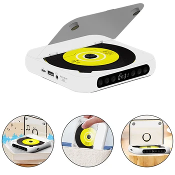 Portable CD Player With BT Dustproof Cover Headphones 6 Modes Stereo CD Players BLUETOOTH-compatible Speaker