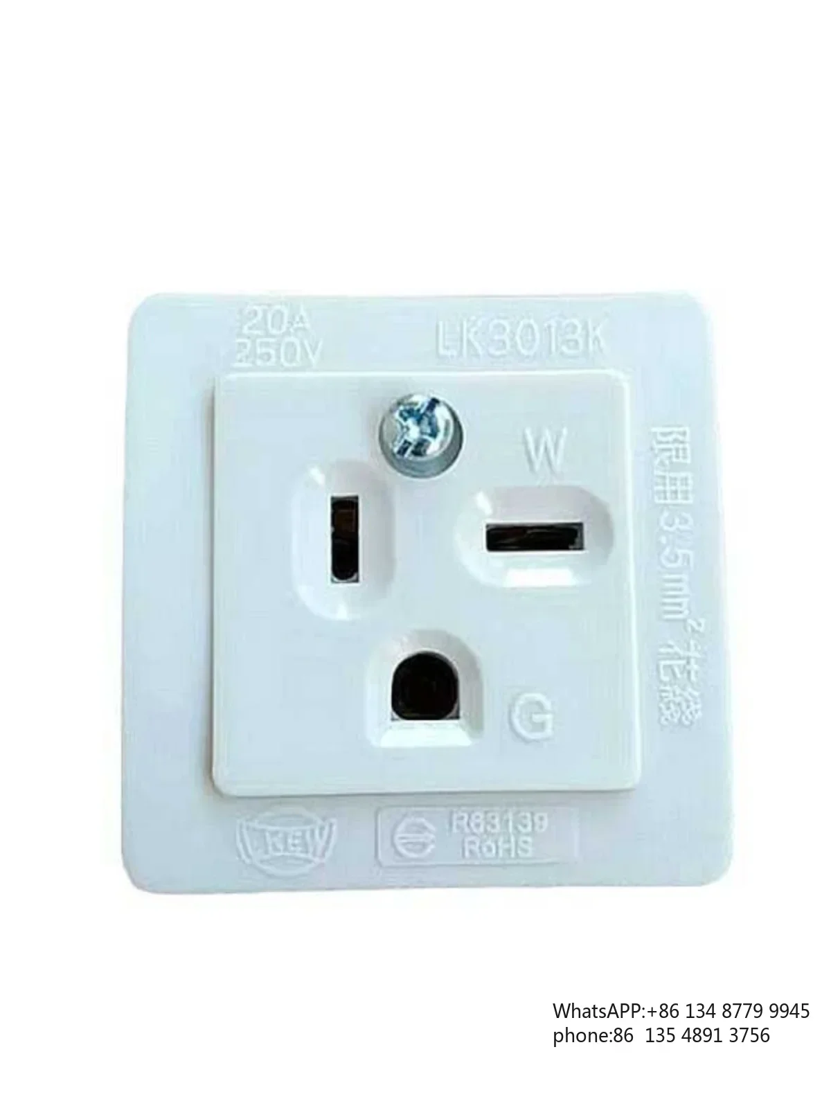 American surface socket LK3013K T type WK3013K 20A250V NEMA 6-20R new
American surface socket LK3013K T type WK3013K 20A250V NEMA 6-20R new