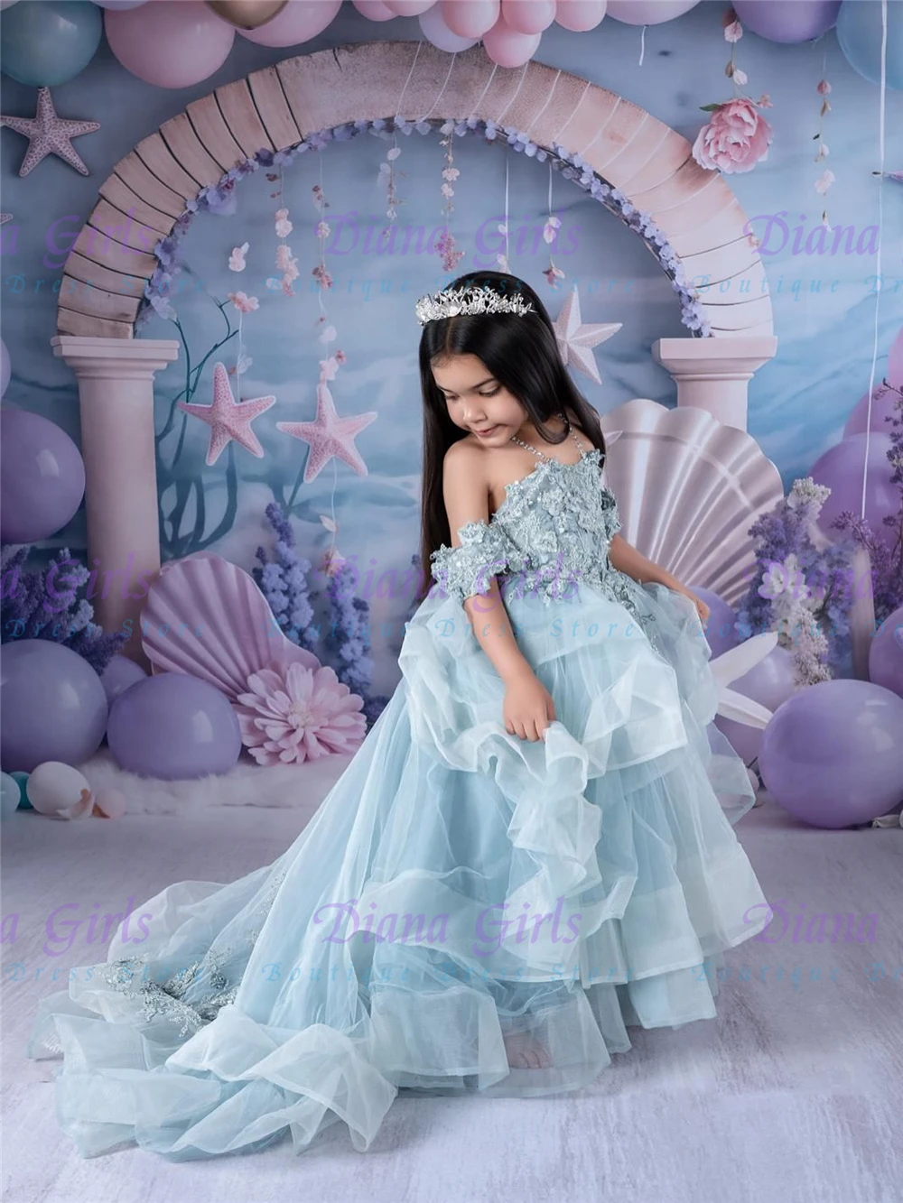 Luxurious Blue Flower Girl Dress Fluffy Tulle Quality Flowers Applique for Little Princess Wedding Birthday Evening Gowns
Luxurious Blue Flower Girl Dress Fluffy Tulle Quality Flowers Applique for Little Princess Wedding Birthday Evening Gowns