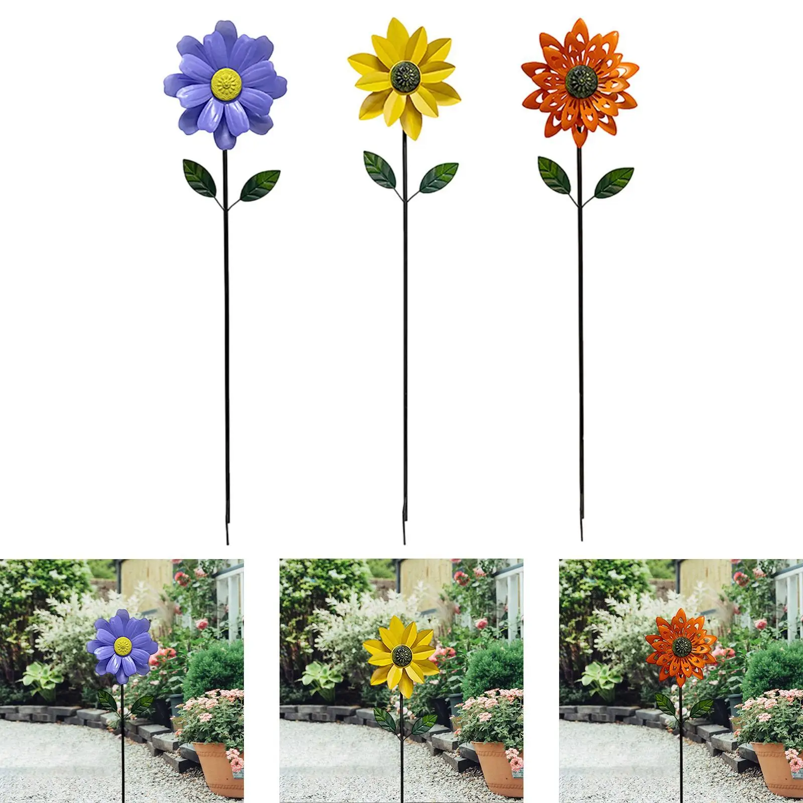Garden Wind Spinner Sunflower Standing Wind Sculpture with Stake Easily Install Sturdy Height 116cm for Garden Yard Art Decor
Garden Wind Spinner Sunflower Standing Wind Sculpture with Stake Easily Install Sturdy Height 116cm for Garden Yard Art Decor