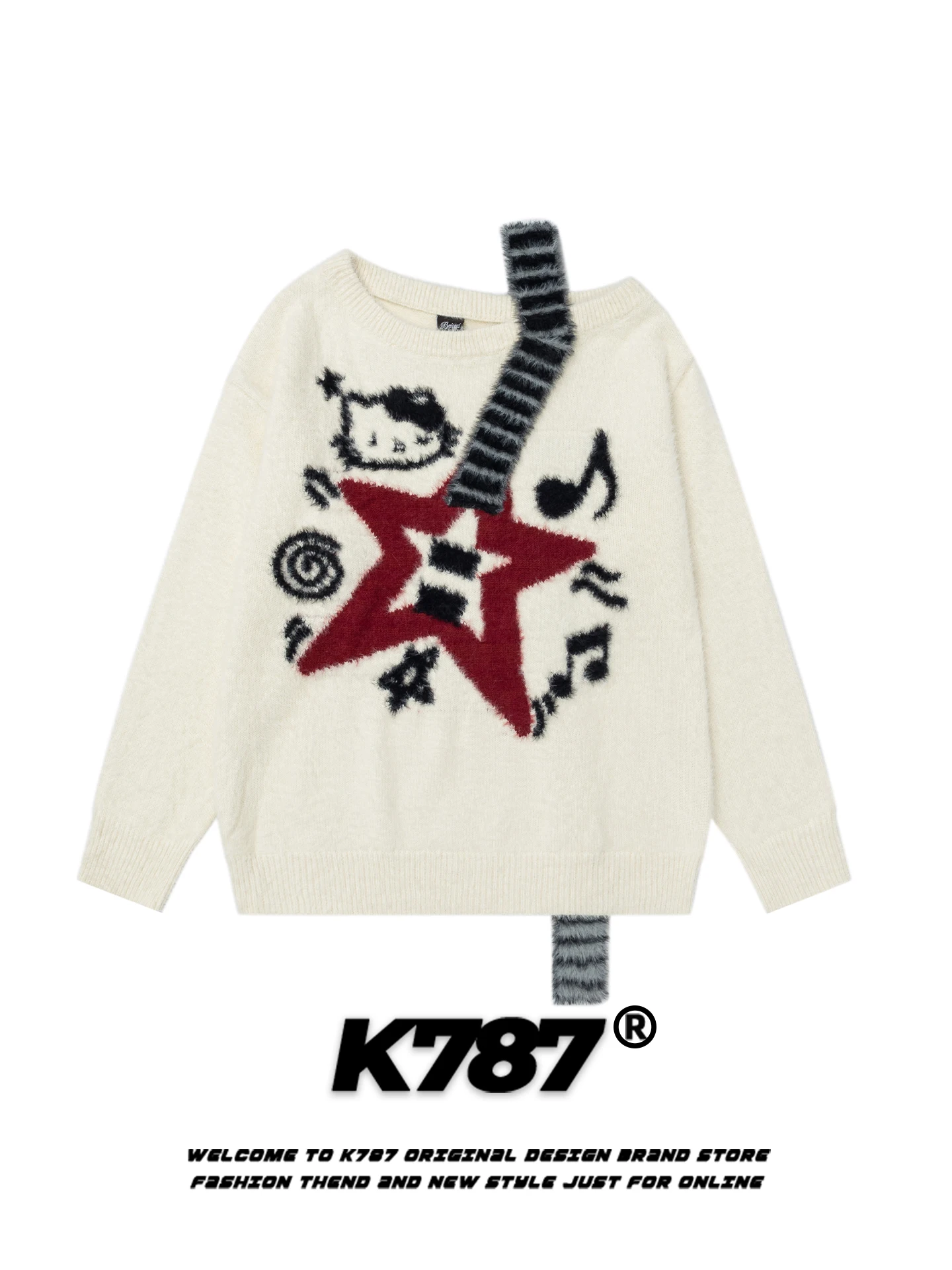 K787 American Street Kit Guitar oulder Sweater Women Loose Casual Spicy Girl oulder Exposure Tawny Knitted irt
K787 American Street Kit Guitar oulder Sweater Women Loose Casual Spicy Girl oulder Exposure Tawny Knitted irt