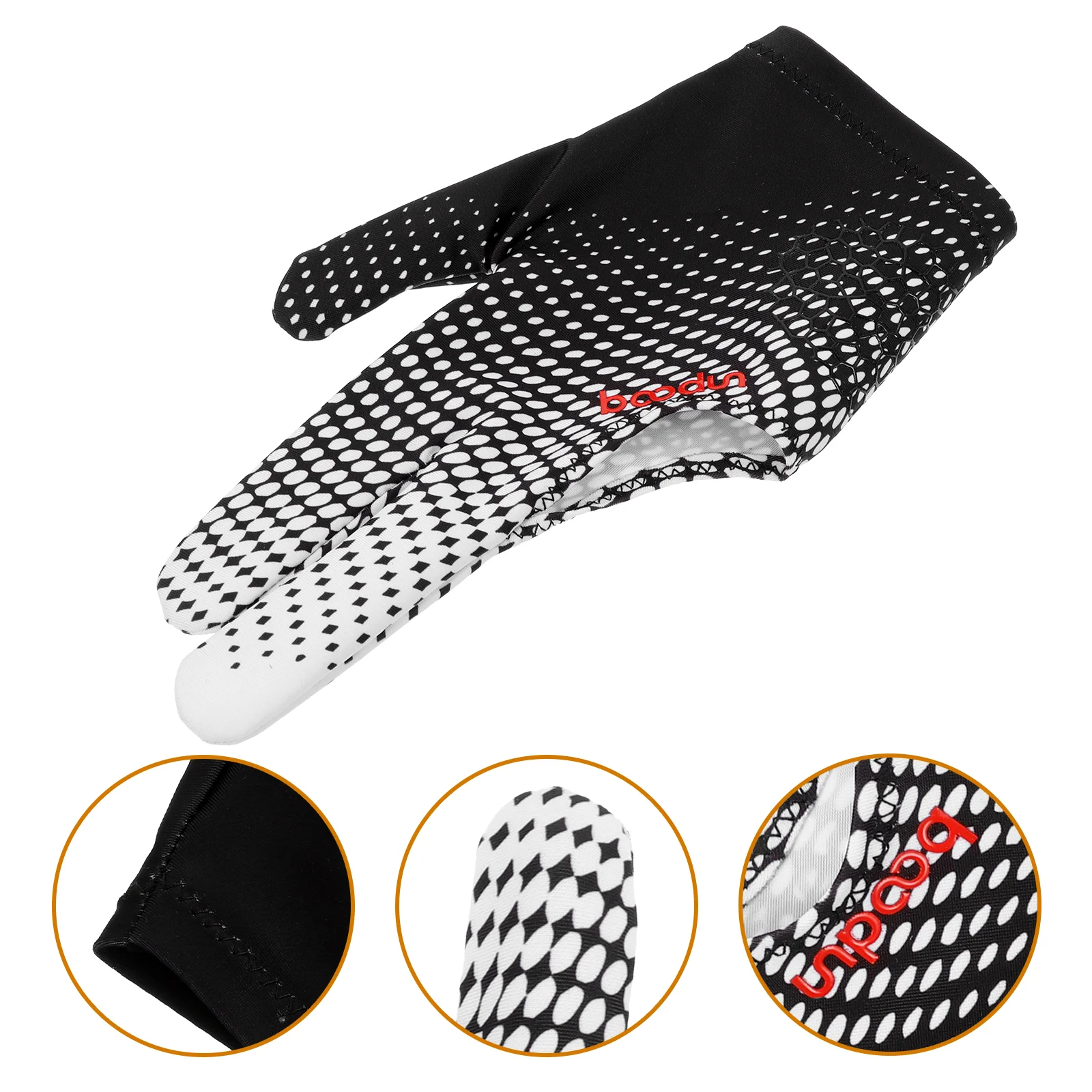 1pc 3 Fingers Glove High Elastic Anti-slip Billiards Glove Breathable Snooker Glove (Black and White)
1pc 3 Fingers Glove High Elastic Anti-slip Billiards Glove Breathable Snooker Glove (Black and White)