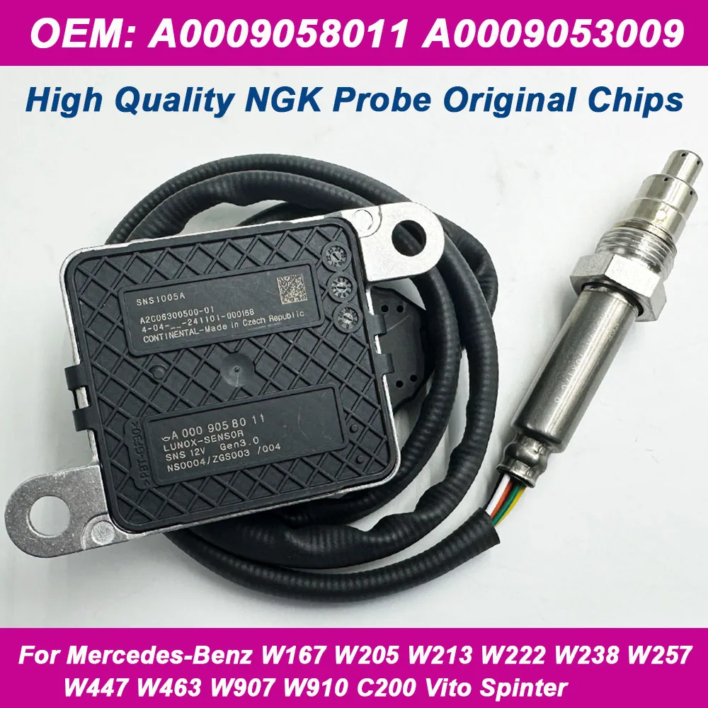 Nox Sensor for NGK Probe OEM A0009053009 A0009058011 0009058011 For Mercedes-Benz W213 W222 W238 W257 W447 C200 Vito Sprinter
Nox Sensor for NGK Probe OEM A0009053009 A0009058011 0009058011 For Mercedes-Benz W213 W222 W238 W257 W447 C200 Vito Sprinter