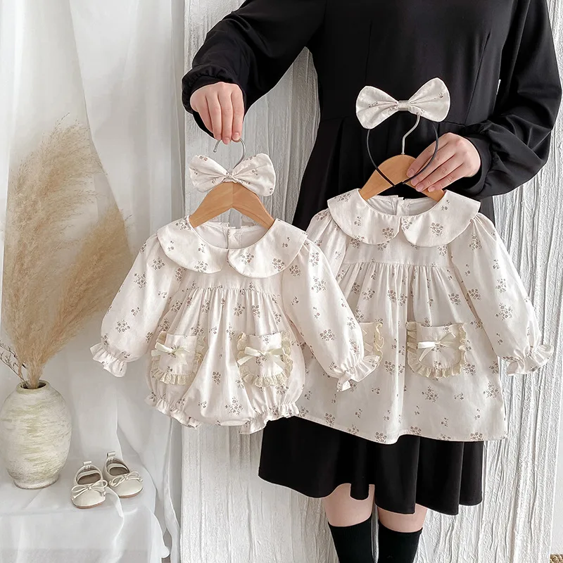 2025 New Autumn Baby Girls Floral Long Sleeve Romper Dress + Matching Sister Outfits Sets 0-5 Years Toddler Princess Clothes
2025 New Autumn Baby Girls Floral Long Sleeve Romper Dress + Matching Sister Outfits Sets 0-5 Years Toddler Princess Clothes