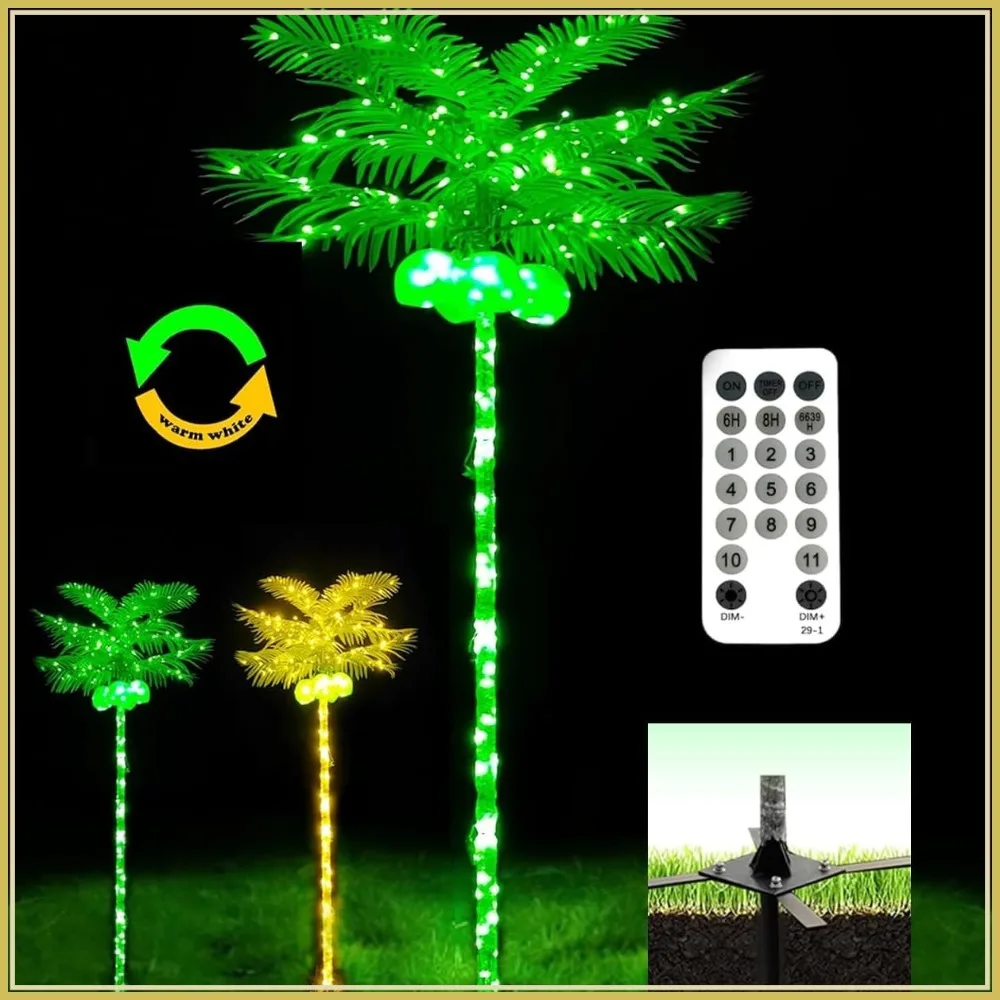 7.2Ft Artificial Palm Tree with Lights for Outdoor Patio, Tropical Decor for Pool Party Garden
7.2Ft Artificial Palm Tree with Lights for Outdoor Patio, Tropical Decor for Pool Party Garden