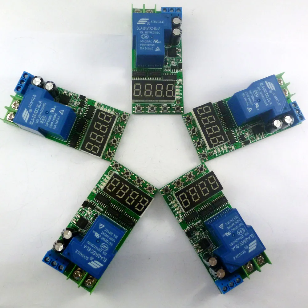 IO23C01_12V*5 5PCS 2.5-24V High Trigger 12V 30A Multifunction Delay Relay Cycle Timer Module For Pump Motor PLC Home Automation
IO23C01_12V*5 5PCS 2.5-24V High Trigger 12V 30A Multifunction Delay Relay Cycle Timer Module For Pump Motor PLC Home Automation
