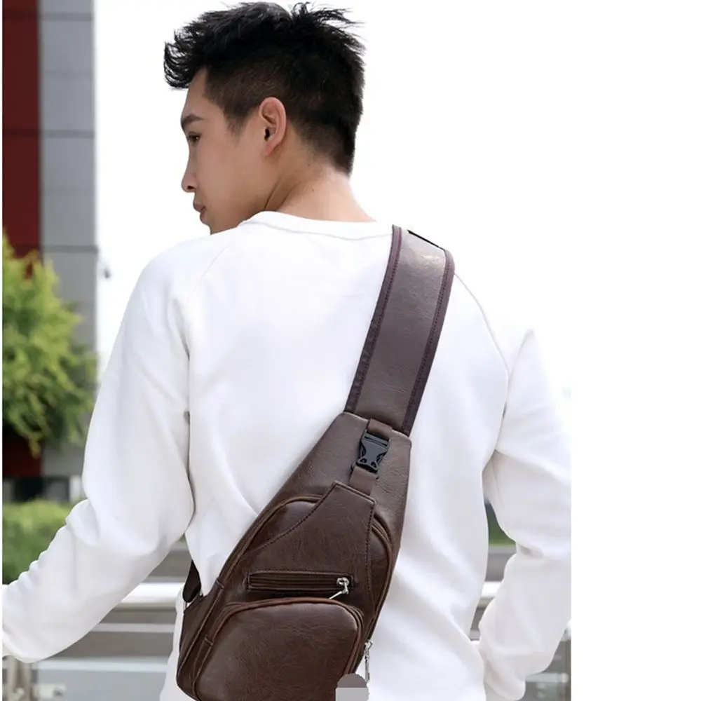 Solid Color Men Chest Bag USB Charging Zipper Men's Crossbody Sling Bag Multifunctional Large Capacity Single Shoulder Bag Male
Solid Color Men Chest Bag USB Charging Zipper Men's Crossbody Sling Bag Multifunctional Large Capacity Single Shoulder Bag Male