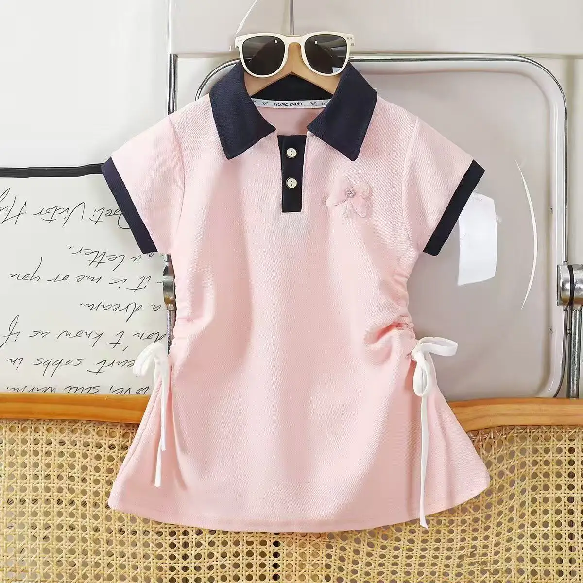 Summer Girls Short Sleeve Polo Neck A-Line Dress Striped Preppy Style Princess Skirt for Toddler Baby Little Girls
Summer Girls Short Sleeve Polo Neck A-Line Dress Striped Preppy Style Princess Skirt for Toddler Baby Little Girls