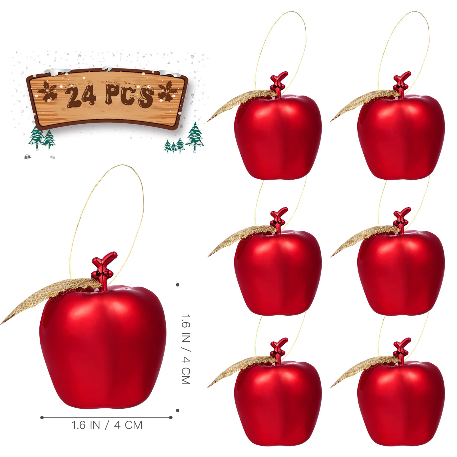 24Pcs Realistic Apple Christmas Ornaments Electroplated Finish Bright Color Hanging Pendants for Tree Garland Wall Decoration
24Pcs Realistic Apple Christmas Ornaments Electroplated Finish Bright Color Hanging Pendants for Tree Garland Wall Decoration