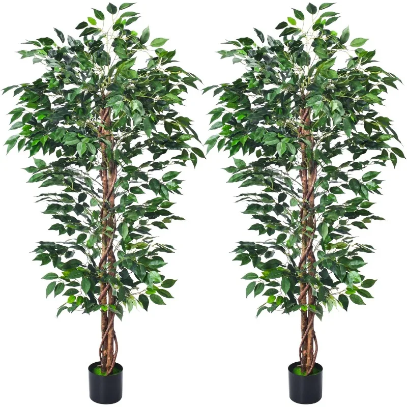 Artificial Ficus Tree 5FT Faux Silk Plants with Sturdy Plastic Nursery Pot,Fake Ficus Trees for Home Office Farmhouse Indoor
Artificial Ficus Tree 5FT Faux Silk Plants with Sturdy Plastic Nursery Pot,Fake Ficus Trees for Home Office Farmhouse Indoor