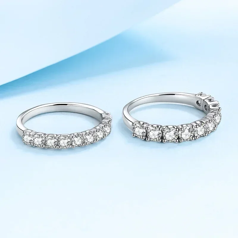 New Style White Gold One Line VVS1 D Color 0.6/1 CT Ten Moissanite Ring for Women, Minimalist and Versatile Designer Jewelry
New Style White Gold One Line VVS1 D Color 0.6/1 CT Ten Moissanite Ring for Women, Minimalist and Versatile Designer Jewelry
