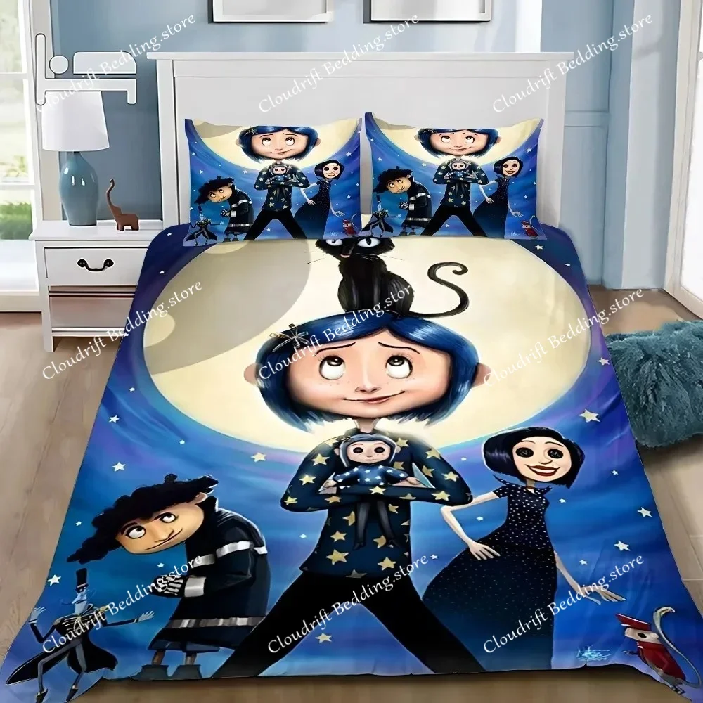 3D Printed Anime Coraline Bedding Set Duvet Cover Bedroom Comforter Single Twin King _Size Quilt Cover Home Textiles Luxury Gift
3D Printed Anime Coraline Bedding Set Duvet Cover Bedroom Comforter Single Twin King _Size Quilt Cover Home Textiles Luxury Gift