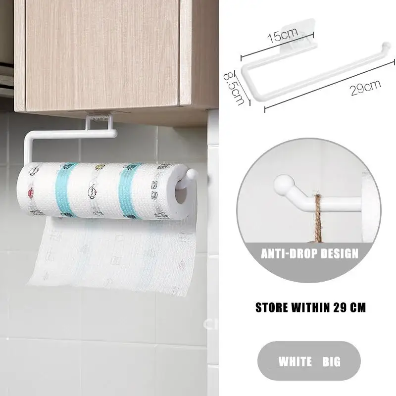 Wall Mounted Kitchen Paper Roll Holder Towel Hanger Rack Bar Cabinet Rag Storage Organizer Shelf Toilet Paper Holders
Wall Mounted Kitchen Paper Roll Holder Towel Hanger Rack Bar Cabinet Rag Storage Organizer Shelf Toilet Paper Holders