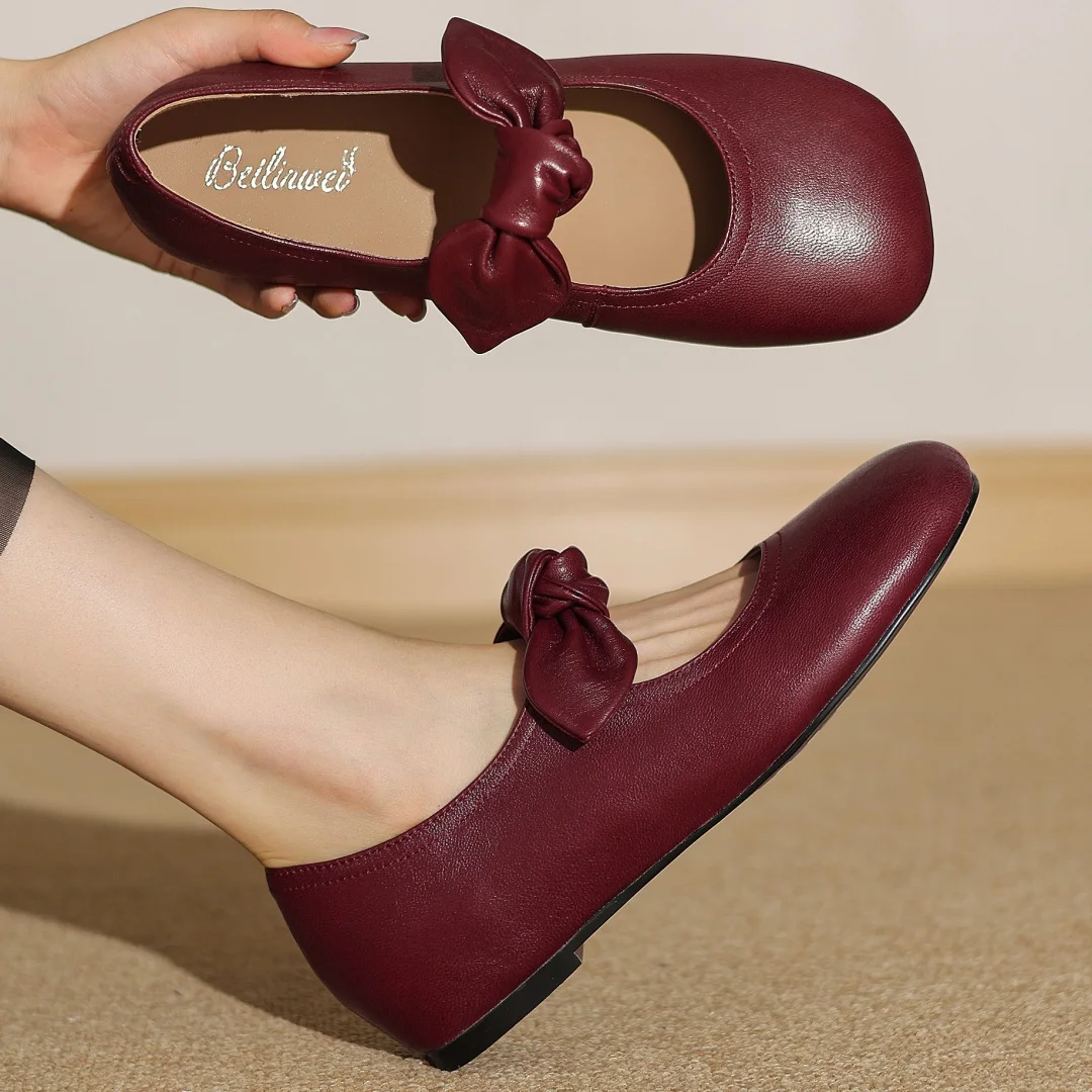 danxuefei women's sheepskin square toe sweet bowtie slip-on Mary Jane ballet flats high quality soft comfortable espadrilles hot
danxuefei women's sheepskin square toe sweet bowtie slip-on Mary Jane ballet flats high quality soft comfortable espadrilles hot