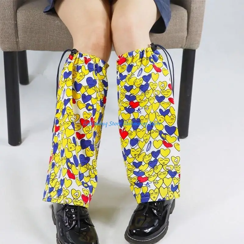 573B Women Gothic Punk Leg Warmers Japanese Harajuku Multicolor Cartoon Heart Print Foot Cover Baggy Loose Drawstring Knee
573B Women Gothic Punk Leg Warmers Japanese Harajuku Multicolor Cartoon Heart Print Foot Cover Baggy Loose Drawstring Knee