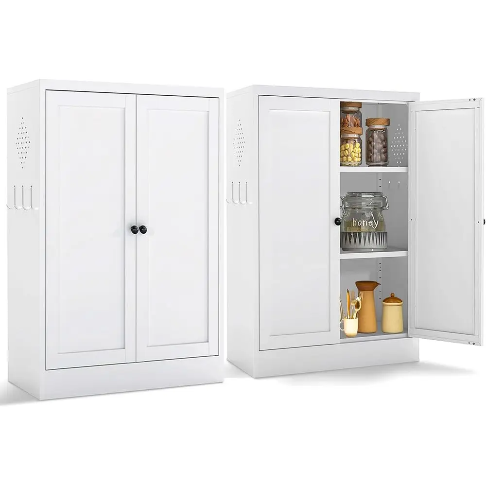 Kitchen Pantry Cabinet,34.6" White Pantry Storage Cabinet with 2 Tier Adjustable Shelves and 2 Do,reestanding Cupboard,Metal Pan
Kitchen Pantry Cabinet,34.6" White Pantry Storage Cabinet with 2 Tier Adjustable Shelves and 2 Do,reestanding Cupboard,Metal Pan