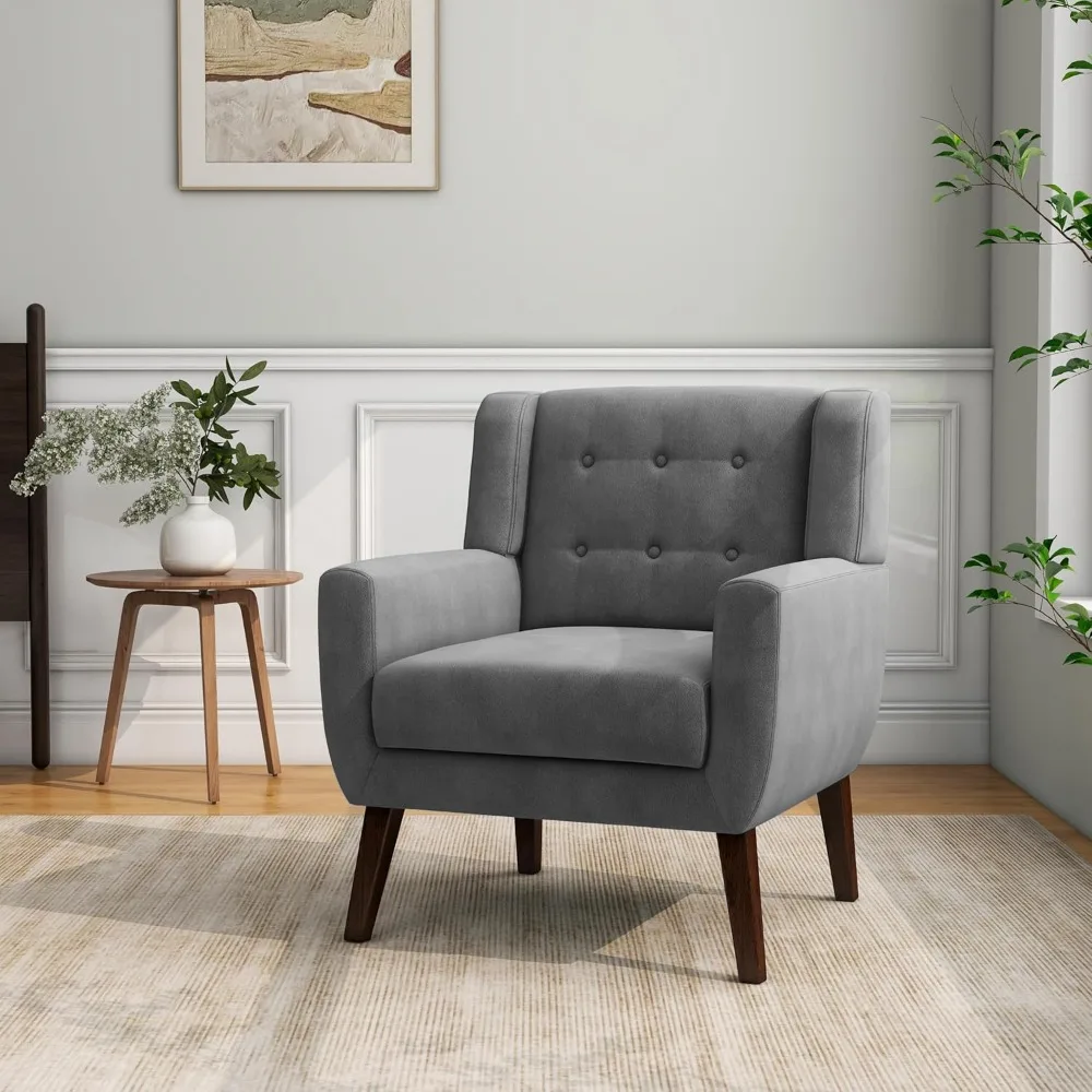 Accent Chair, Mid-Century Modern Velvet Fabric Chairs with Arms for Living Room, Comfy Upholstered Club Single Sofa
Accent Chair, Mid-Century Modern Velvet Fabric Chairs with Arms for Living Room, Comfy Upholstered Club Single Sofa