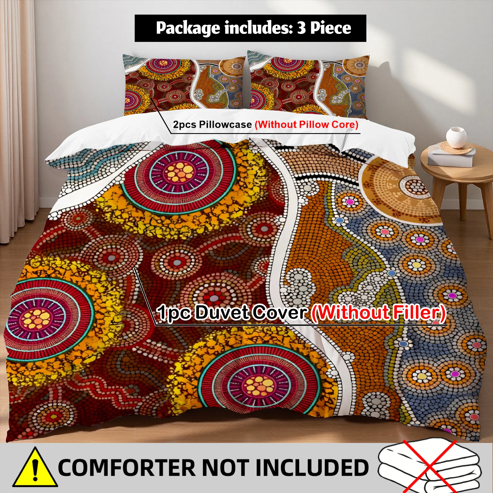 Bohemian Mosaic Dot Duvet Cover Set 2 Pillowcases Red Yellow Blue Eclectic Bedroom Decor Gift For Free Spirits Twin Queen King
Bohemian Mosaic Dot Duvet Cover Set 2 Pillowcases Red Yellow Blue Eclectic Bedroom Decor Gift For Free Spirits Twin Queen King