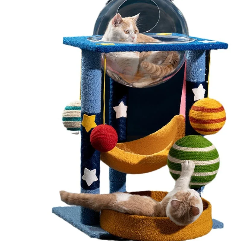 Cat climbing frame household Tongtian column four-season universal space capsule cat nest
Cat climbing frame household Tongtian column four-season universal space capsule cat nest
