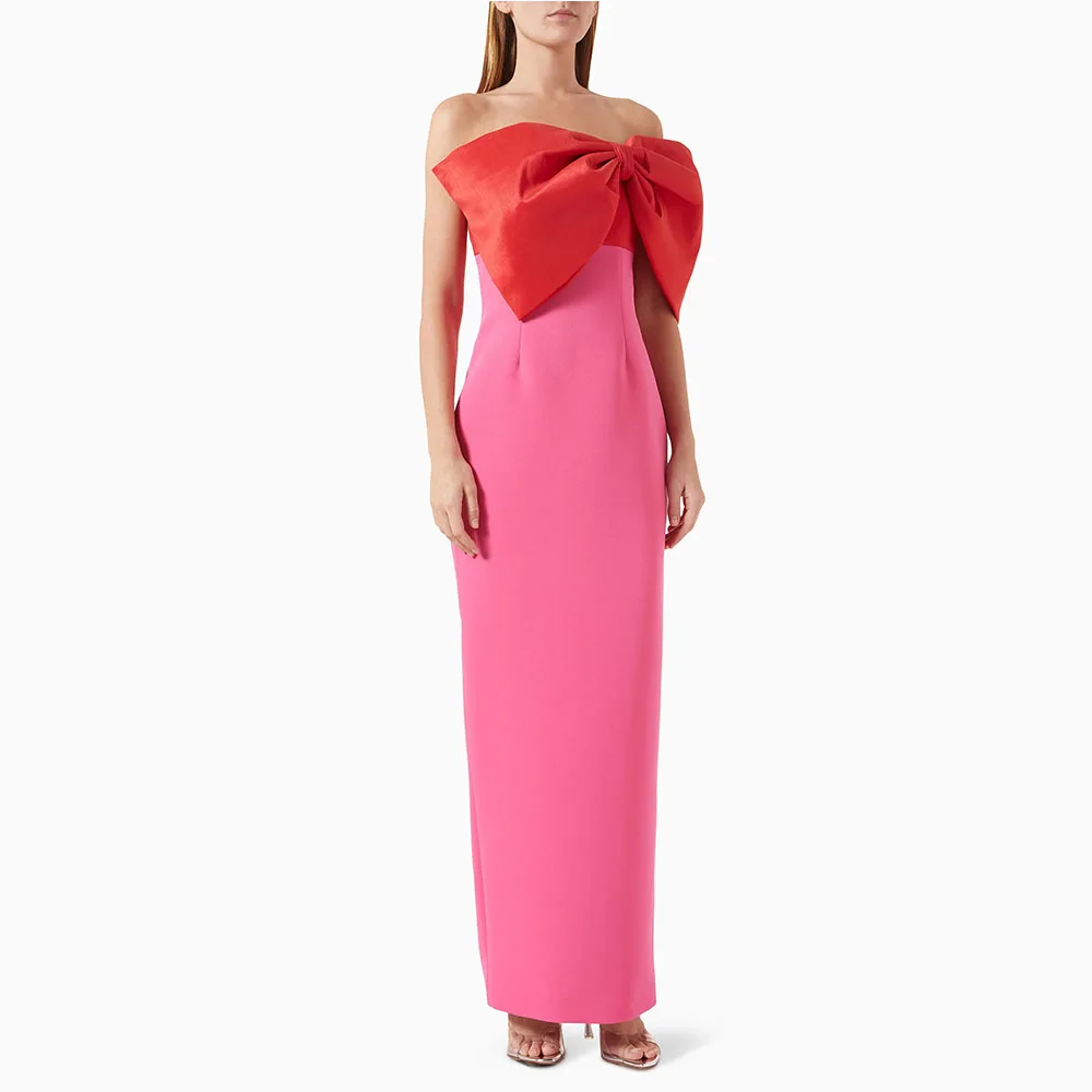Elegant Pink Women's Evening Dress Mermaid Formal Party Gown Floor Length Prom Dress Off The Shoulder Sleeveless Saudi Dress
Elegant Pink Women's Evening Dress Mermaid Formal Party Gown Floor Length Prom Dress Off The Shoulder Sleeveless Saudi Dress