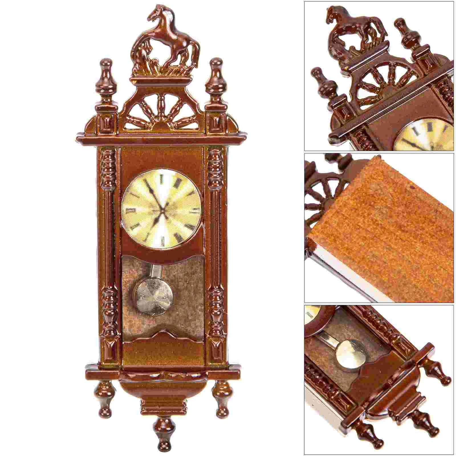 Miniature Vintage Roman Clock Brown Metal Dollhouse Hanging Toy Wall Accessories Decorative Mini Clocks Furniture
Miniature Vintage Roman Clock Brown Metal Dollhouse Hanging Toy Wall Accessories Decorative Mini Clocks Furniture