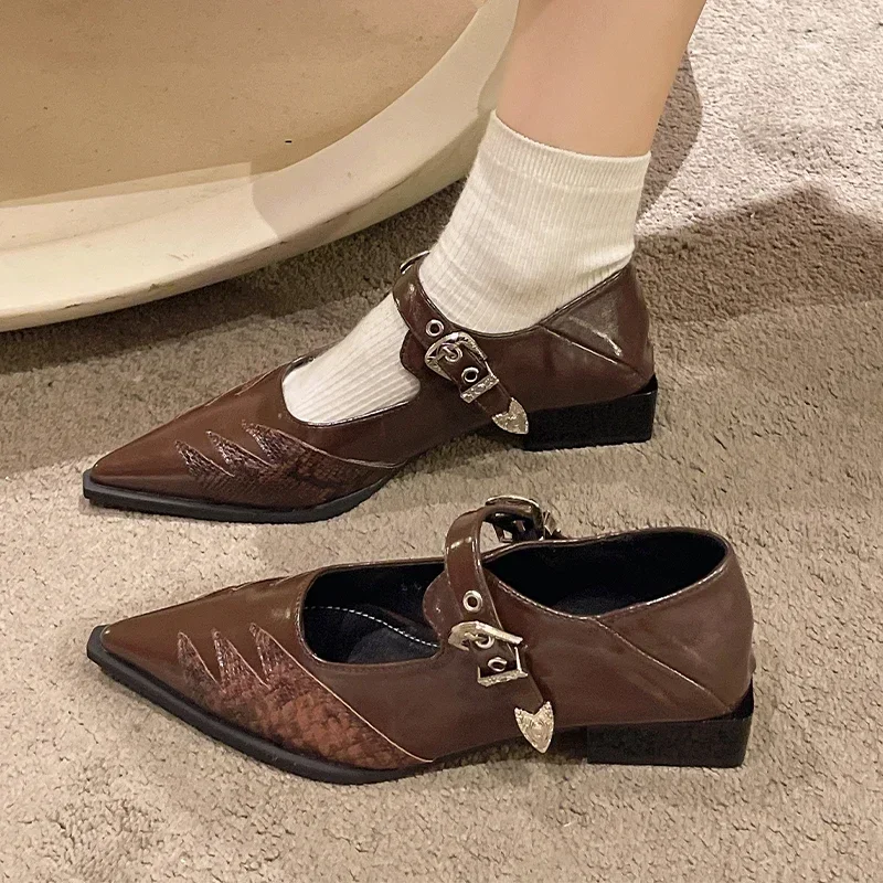 Ankle Pointed Toe Women Sexy Mary Janes with Low Heels Elegant Goth Fad Party Shoes Winter 2024 New Designer Dress Mujer Botas
Ankle Pointed Toe Women Sexy Mary Janes with Low Heels Elegant Goth Fad Party Shoes Winter 2024 New Designer Dress Mujer Botas