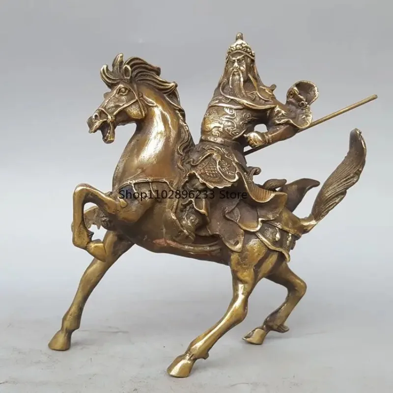 Pure copper riding Guan Gong, copper riding figure sculpture, statue of the God of Fortune, opening gift bronze ornament
Pure copper riding Guan Gong, copper riding figure sculpture, statue of the God of Fortune, opening gift bronze ornament