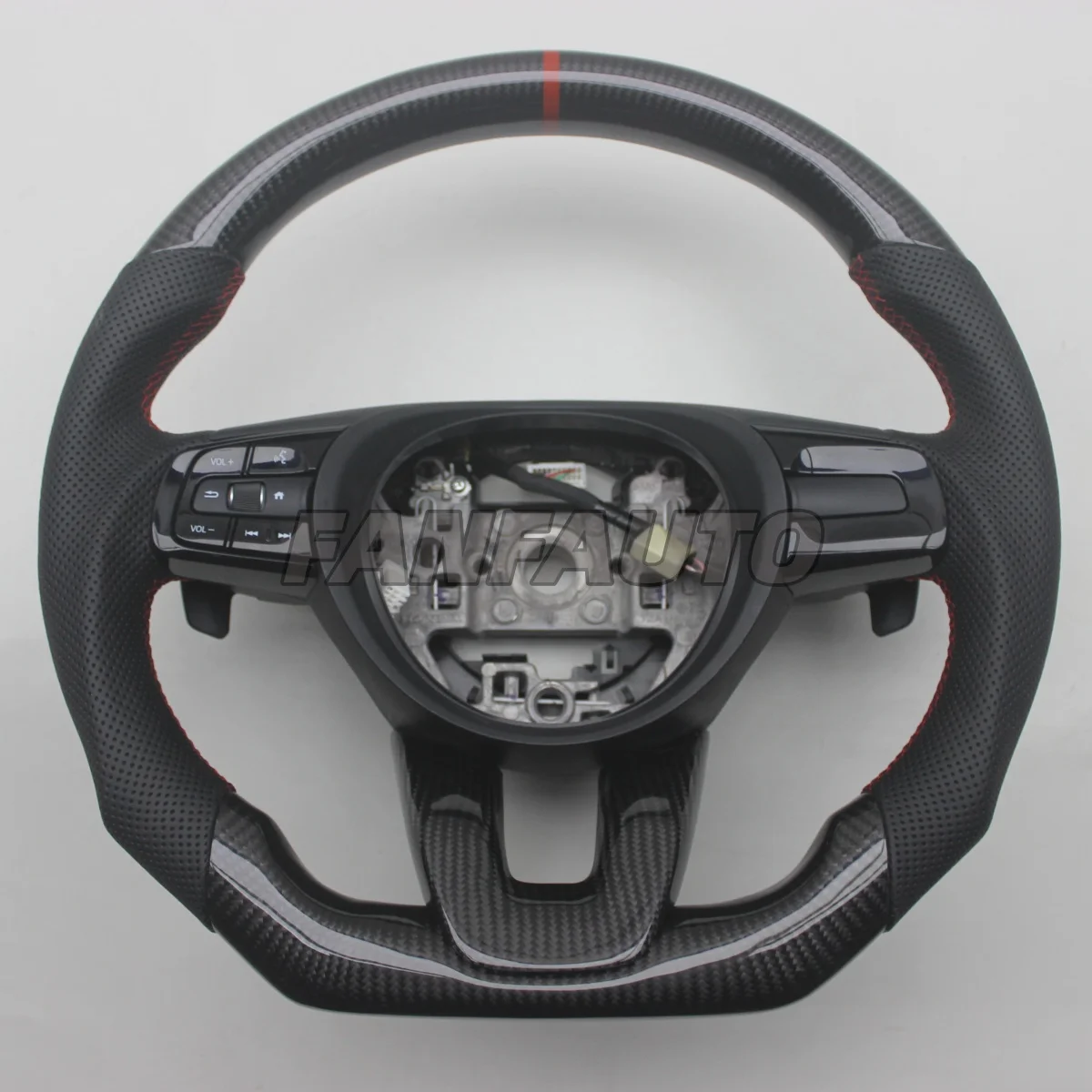 Replacement Real Carbon Fiber Steering Wheel with Leather for Honda Vezel 2023-2026
Replacement Real Carbon Fiber Steering Wheel with Leather for Honda Vezel 2023-2026