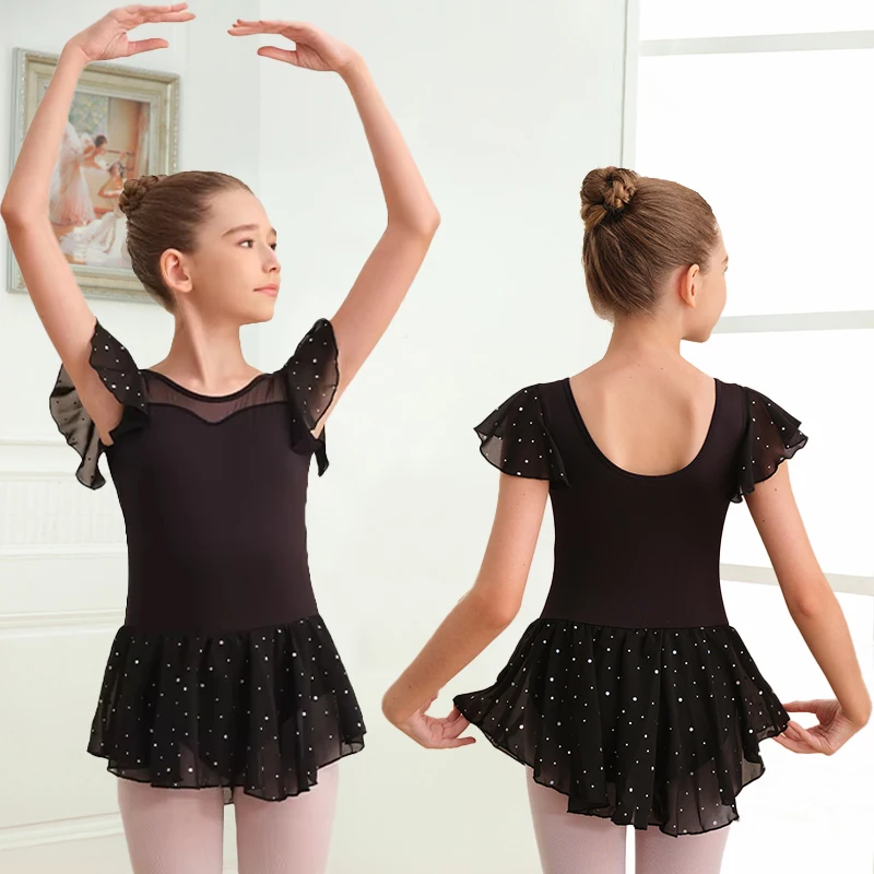 Girl Ballet Dance Leotard Kids Mesh M Collar Sequins Shiny Chiffon Skirt Flutter Sleeve Dance Dresses
Girl Ballet Dance Leotard Kids Mesh M Collar Sequins Shiny Chiffon Skirt Flutter Sleeve Dance Dresses