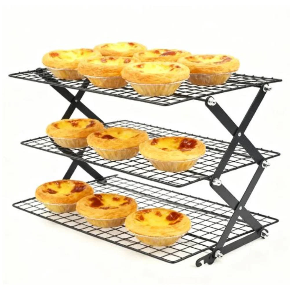 2/3/4-Tier Collapsible Cooling Rack For Baking Folding Stackable Roasting Rack Iron Grilling Drying Rack For Outdoor Camping
2/3/4-Tier Collapsible Cooling Rack For Baking Folding Stackable Roasting Rack Iron Grilling Drying Rack For Outdoor Camping