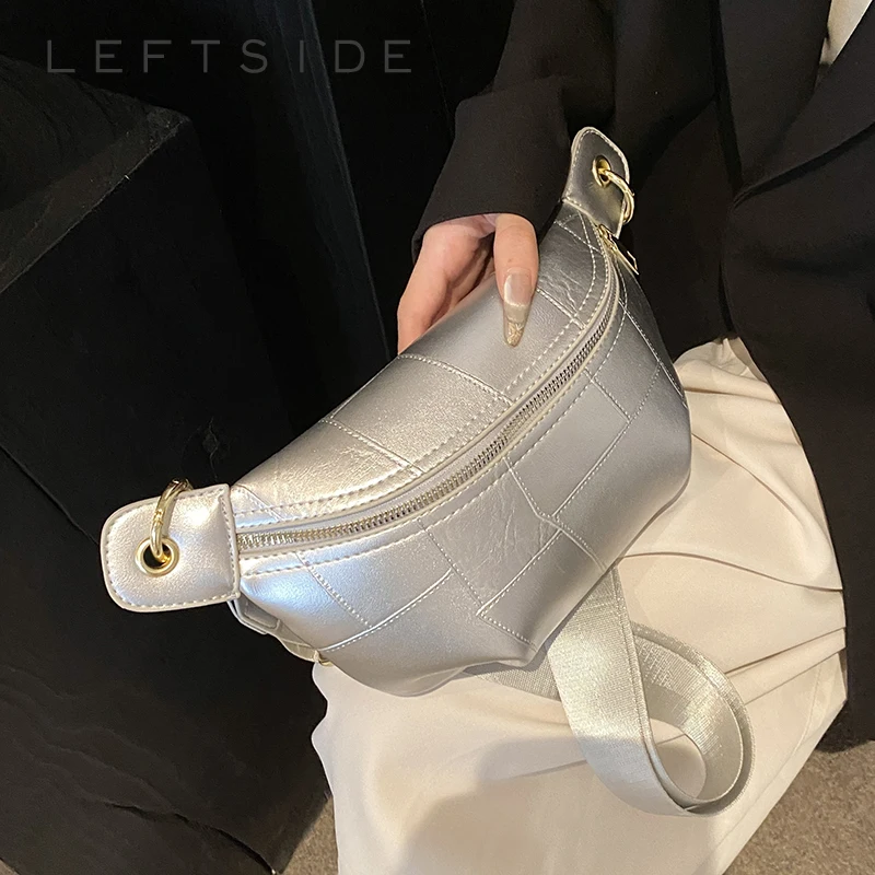 LEFTSIDE Silver Splicing Leather Korean Fashion Women Handbags And Purses 2024 New Females Crossbody Bags Trend Shoulder Bags
LEFTSIDE Silver Splicing Leather Korean Fashion Women Handbags And Purses 2024 New Females Crossbody Bags Trend Shoulder Bags