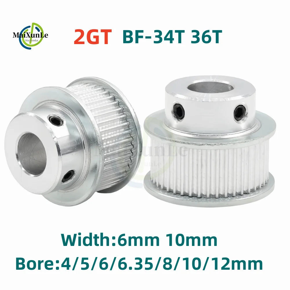 GT2 Timing Pulley 2GT 34/36 Tooth Bore 4/5/6/6.36/8/10/12mm Synchronous Wheel Suitable for Belt Width 6/10mm 3D Printer Parts
GT2 Timing Pulley 2GT 34/36 Tooth Bore 4/5/6/6.36/8/10/12mm Synchronous Wheel Suitable for Belt Width 6/10mm 3D Printer Parts