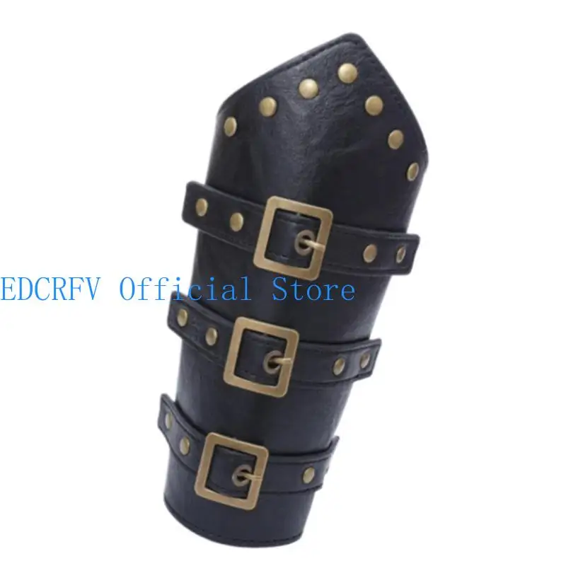 652F 2lots Handmade Leather Wrist Bracers Durability PU Leather Steampunk Arm Cuffs for Historical Reenactment
652F 2lots Handmade Leather Wrist Bracers Durability PU Leather Steampunk Arm Cuffs for Historical Reenactment