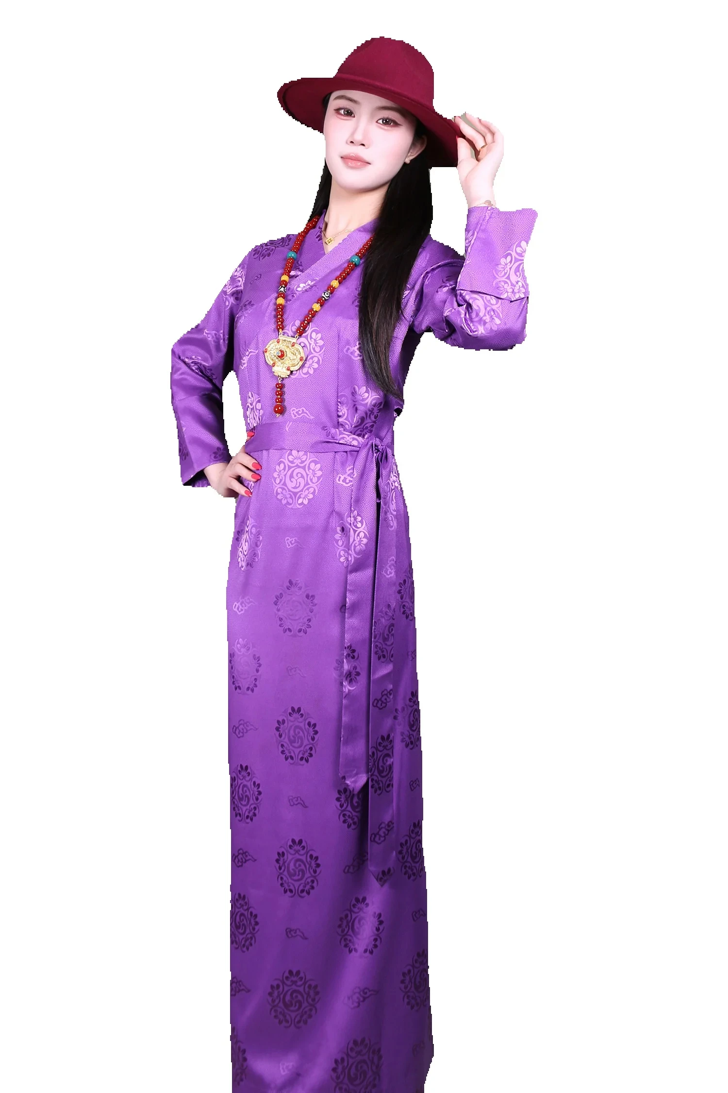 Women Kangba Tibetan Dance Gown Robe Wrap Dress Xizang Costume Ethnic Guozhuang Lace Dress Tibet Traditional Bola Clothing TP109
Women Kangba Tibetan Dance Gown Robe Wrap Dress Xizang Costume Ethnic Guozhuang Lace Dress Tibet Traditional Bola Clothing TP109