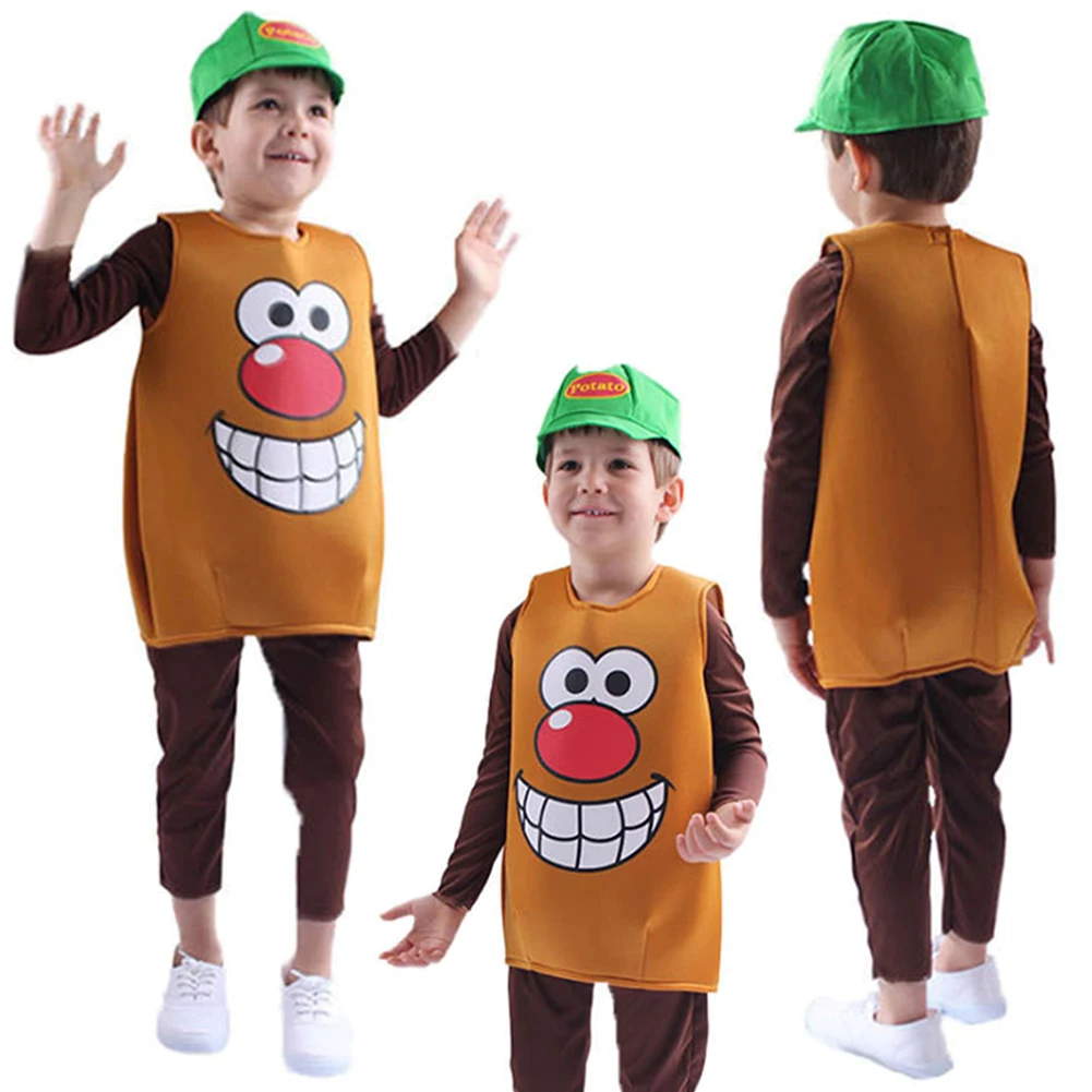Children Kids Girls Boys Halloween Potato Costume Child Stage Performance Dance Clothing Hat Halloween Carnival Party Suits
Children Kids Girls Boys Halloween Potato Costume Child Stage Performance Dance Clothing Hat Halloween Carnival Party Suits