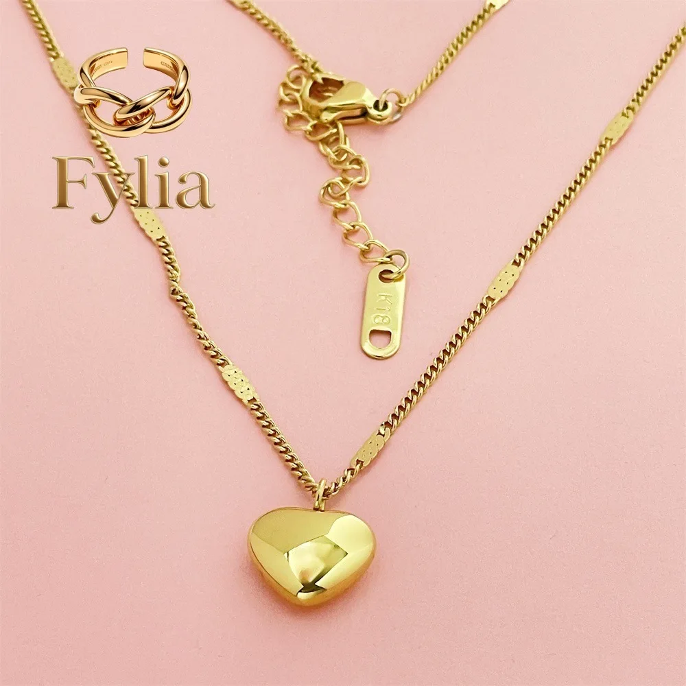 Fylia Jewelry Luxury 24K 9999 Pure Gold real gold Women's Love Love Pendant Necklace Collarbone
Fylia Jewelry Luxury 24K 9999 Pure Gold real gold Women's Love Love Pendant Necklace Collarbone