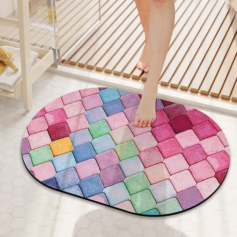 Bathroom Diatom Mud Absorbent Quick Drying Non-slip Mat Bright Cubic Easy To Clean Carpet Bathroom Kitchen Door Mat
Bathroom Diatom Mud Absorbent Quick Drying Non-slip Mat Bright Cubic Easy To Clean Carpet Bathroom Kitchen Door Mat