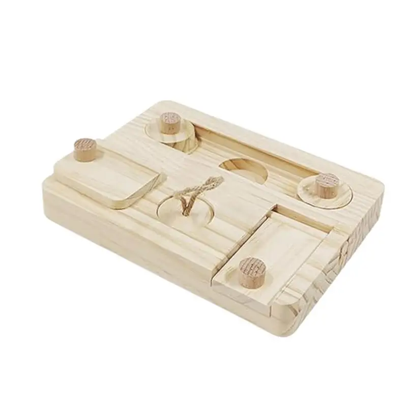 Rabbit Enrichment Toys Wooden Rabbit Treat Dispenser Educational Hide Treats Puzzle Snuffle Game Small Animal Chew Toys For Cage
Rabbit Enrichment Toys Wooden Rabbit Treat Dispenser Educational Hide Treats Puzzle Snuffle Game Small Animal Chew Toys For Cage