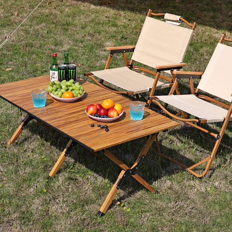 Natural Wood Picnic Table Rolling Fold Up Camping Desktop Outdoor Beach Party BBQ Portable Table Top with Storage Bag Anti Silp
Natural Wood Picnic Table Rolling Fold Up Camping Desktop Outdoor Beach Party BBQ Portable Table Top with Storage Bag Anti Silp