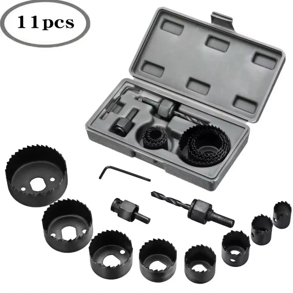 11Pcs Carbon Steel Woodworking Hole Saw 19-64mm Circle Hole Cutter High Quality Power Tool Accessories Positioning Drill Bit
11Pcs Carbon Steel Woodworking Hole Saw 19-64mm Circle Hole Cutter High Quality Power Tool Accessories Positioning Drill Bit