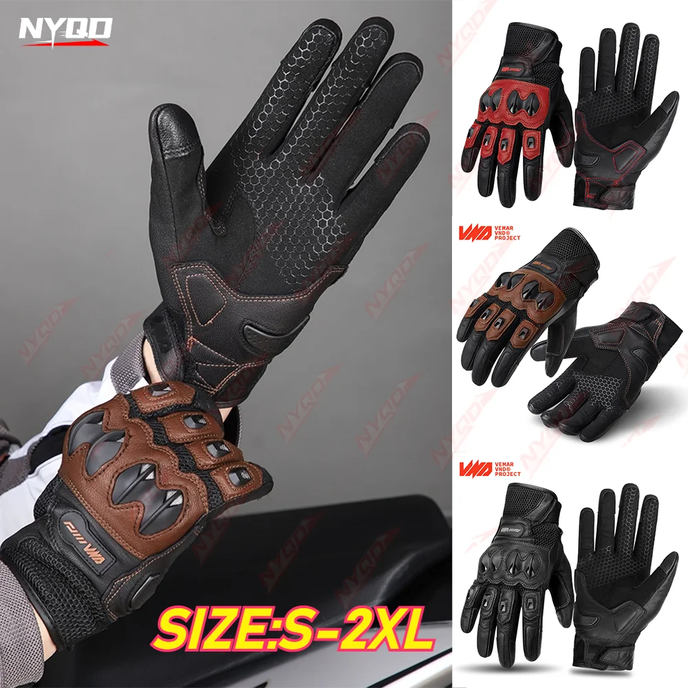 VND Genuine Leather Retro Motorcycle Gloves Spring Summer Breathable Road Rally Anti Fall Anti Slip Unisex Durable Comfortable
VND Genuine Leather Retro Motorcycle Gloves Spring Summer Breathable Road Rally Anti Fall Anti Slip Unisex Durable Comfortable
