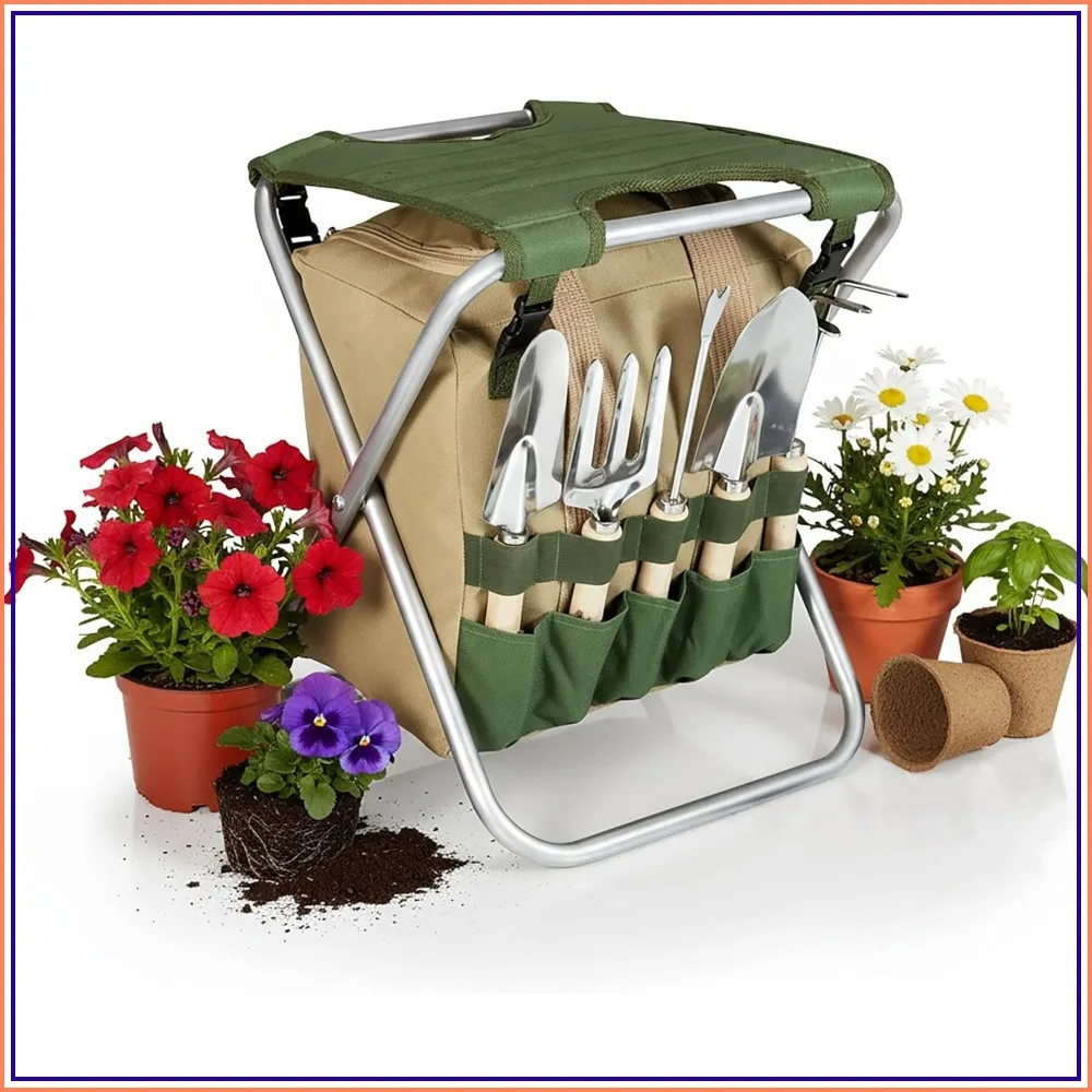 Folding Garden Kneeler and Seat with Detachable Tote, Heavy Duty Steel Frame, Portable for Weeding & Yard Work, Olive Green
Folding Garden Kneeler and Seat with Detachable Tote, Heavy Duty Steel Frame, Portable for Weeding & Yard Work, Olive Green