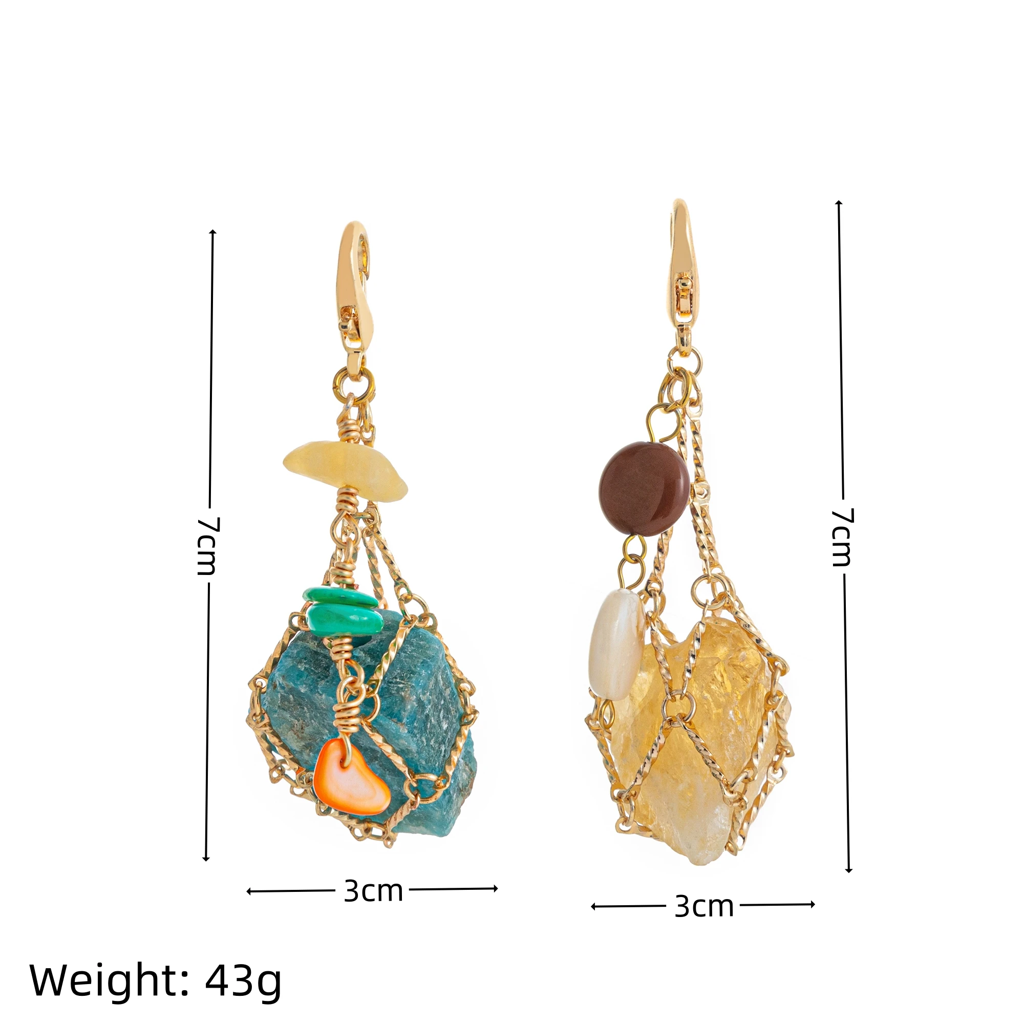 Gold Plated Copper Natural Stone Pendant, Boho Raw Crystal Charm for DIY Necklace Jewelry Making
Gold Plated Copper Natural Stone Pendant, Boho Raw Crystal Charm for DIY Necklace Jewelry Making