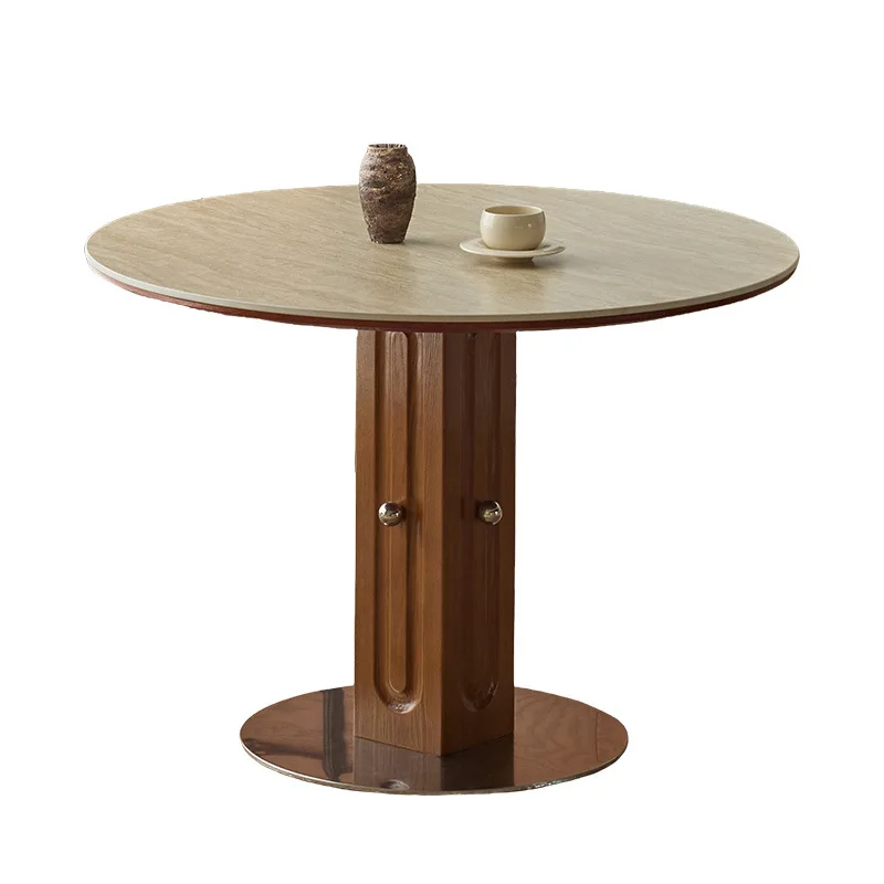 Medieval travertine rock round table retro round dining table household small apartment Nordic Bauhaus solid wood dining table
Medieval travertine rock round table retro round dining table household small apartment Nordic Bauhaus solid wood dining table