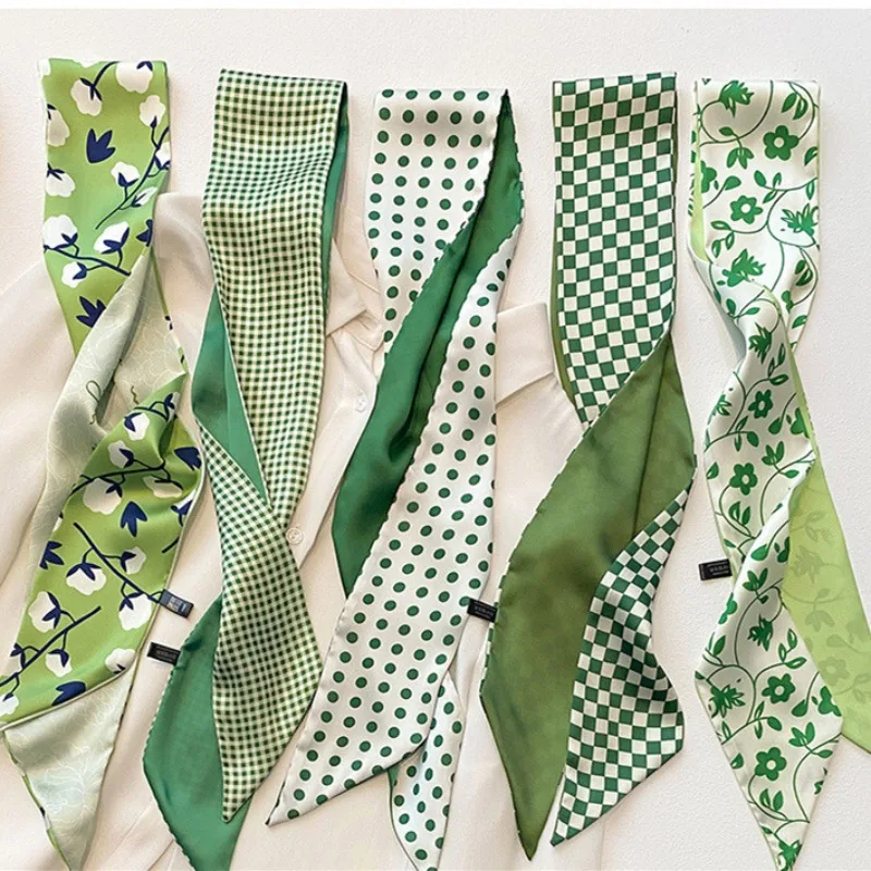 Green Satin Long Skinny Scarf Women Thin Hair Band Neck Scarf Ribbon Bag Wrap Decorative Versatile Fashion Accessory Daily Wear
Green Satin Long Skinny Scarf Women Thin Hair Band Neck Scarf Ribbon Bag Wrap Decorative Versatile Fashion Accessory Daily Wear