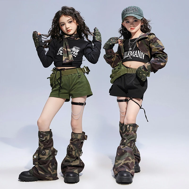 2025 New Modern Jazz Dance Performance Costumes For Girls Group Loose Camouflage Kpop Outfits Hip Hop Dance Clothing DQS18864
2025 New Modern Jazz Dance Performance Costumes For Girls Group Loose Camouflage Kpop Outfits Hip Hop Dance Clothing DQS18864