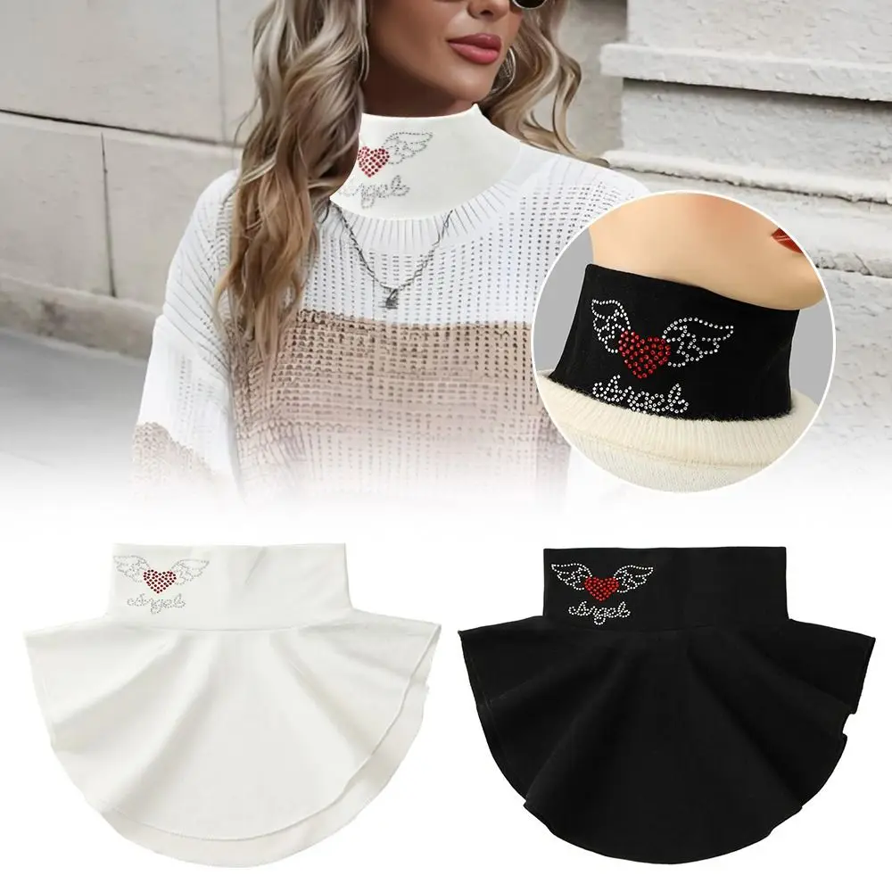 New Neck Warmer Detachable Fake Collar Windproof Love Rhinestone False Collar Neck Cover Women
New Neck Warmer Detachable Fake Collar Windproof Love Rhinestone False Collar Neck Cover Women